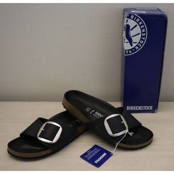 Birkenstock Shoes - Birkenstock 1006523 Women Sz EUR 41 US 10 N Black Madrid Big Buckle Sandals